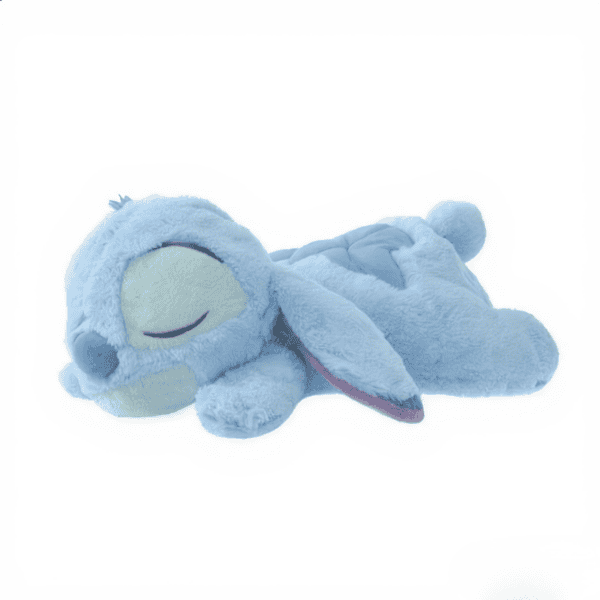 peluche Stitch che dorme vista a tre quarti