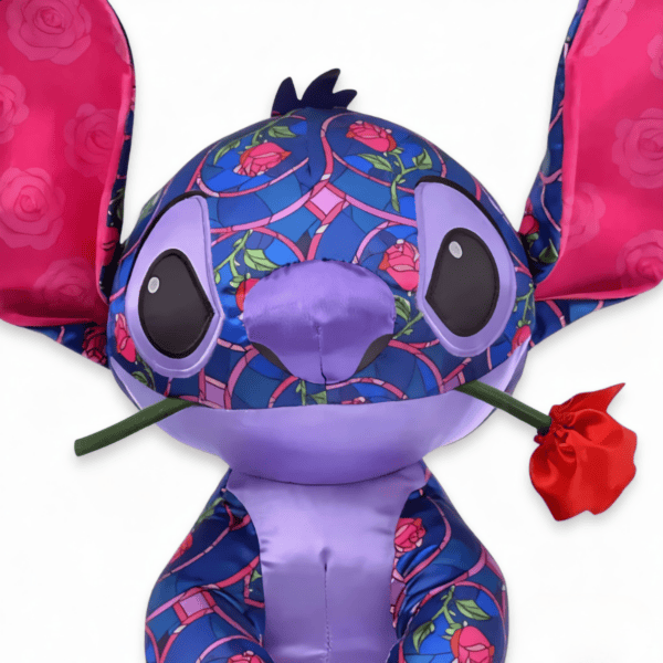 zoom viso peluche Stitch la Bella e la Bestia