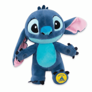 Grande Peluche Stitch blu con badge ufficiale Disney