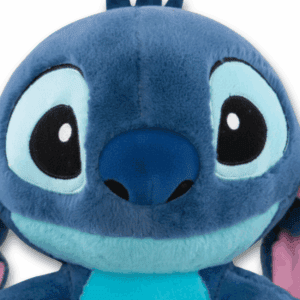 Grande peluche Stitch blu primo piano sul viso