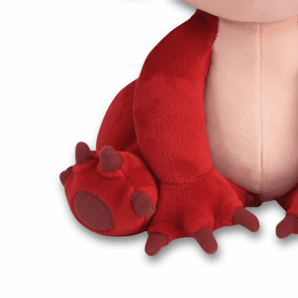 Zoom su zampe peluche Stitch rosso
