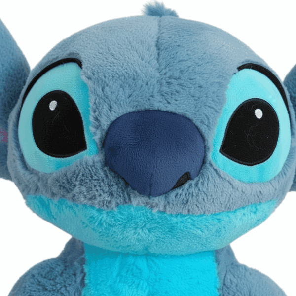 Zoom sul viso del peluche Stitch 55 cm